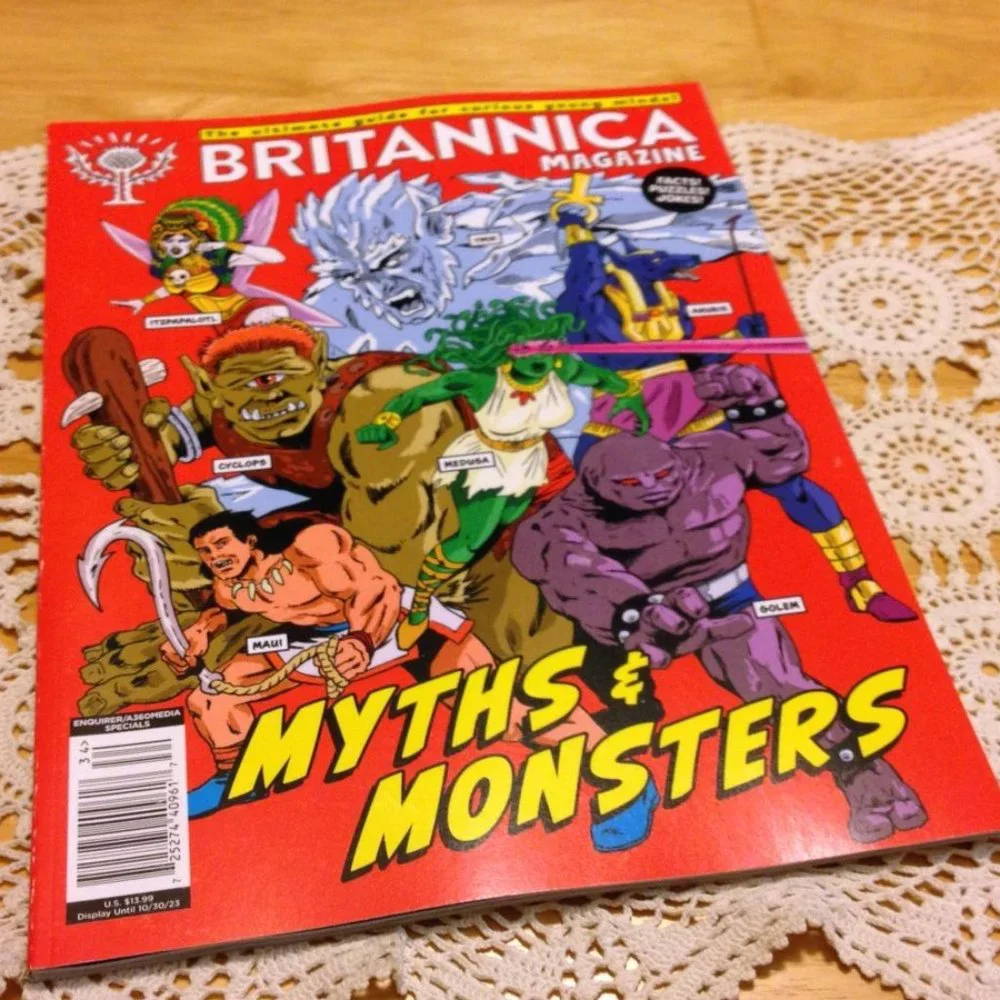 Britannica Magazine Myths and Monsters Facts! Puzzles! Jokes!